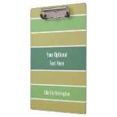 Stripes-Muster-individuelle Name-Zwischenablage Klemmbrett (Links)