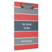 Stripes-Muster-individuelle Name-Zwischenablage Klemmbrett (Rechts)