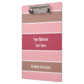 Stripes-Muster-individuelle Name-Zwischenablage Klemmbrett (Links)
