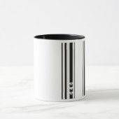 Stripes n-Herz-schwarze Tasse (Zentrum)