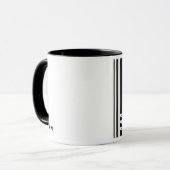 Stripes n-Herz-schwarze Tasse (Vorderseite Links)