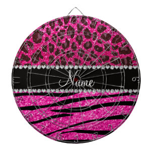 Stripes Neonzebra heißes Rosa des individuellen Dartscheibe