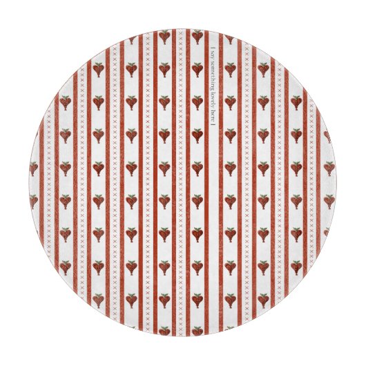 Stripes of Hearts Schneidebrett (Vorderseite)