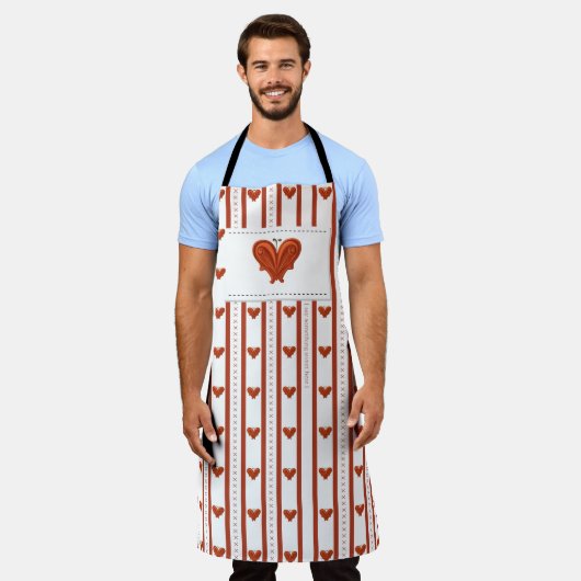 Stripes of Hearts Schürze (Getragen)