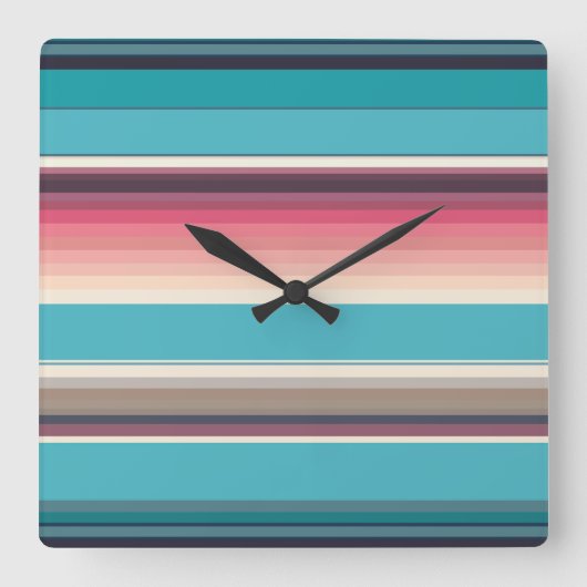 Stripes of the Horizon   Quadratische Wanduhr (Vorderseite)