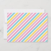 Stripes Personalisiert Teacher Stationierung Hinwe Dankeskarte (Rückseite)