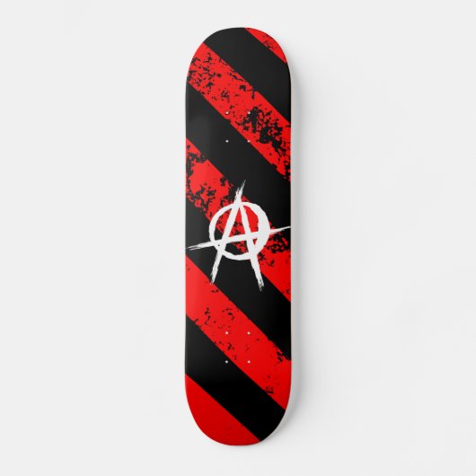 Stripes Punk/Anarchist cracked symbol Skateboard (Vorderseite)