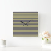 Stripes Quadratische Wanduhr (Zuhause)
