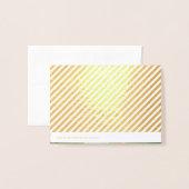 Stripes Real Gold Foil Foto Bat Mitzvah Vielen Dan Folienkarte (Rückseite mit Umschlag)