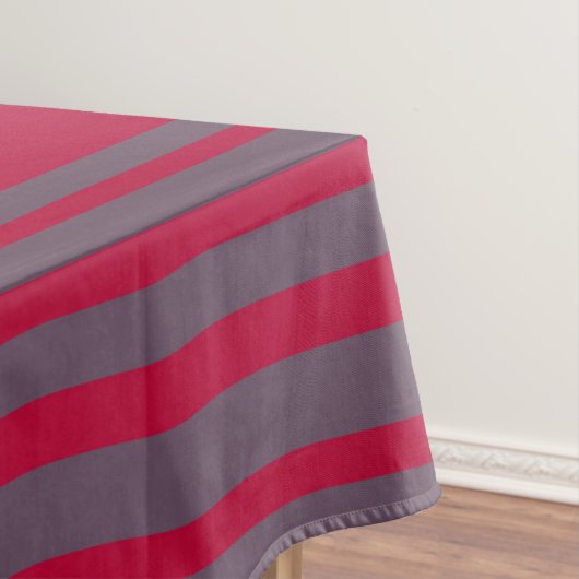 Stripes Red Gray Tischdecke (Beispiel)