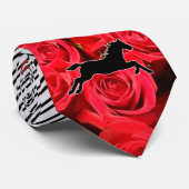 Stripes Rose Derby Pferderennen Krawatte (Gerollt)