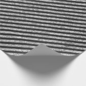 Stripes Schwarz-weiß Lines Chalkboard Elegante Geschenkpapier (Ecke)