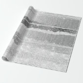 STRIPES SILVER GRAY GLITZER WEDING BRIDAL Strokes Geschenkpapier (Ungerollt)