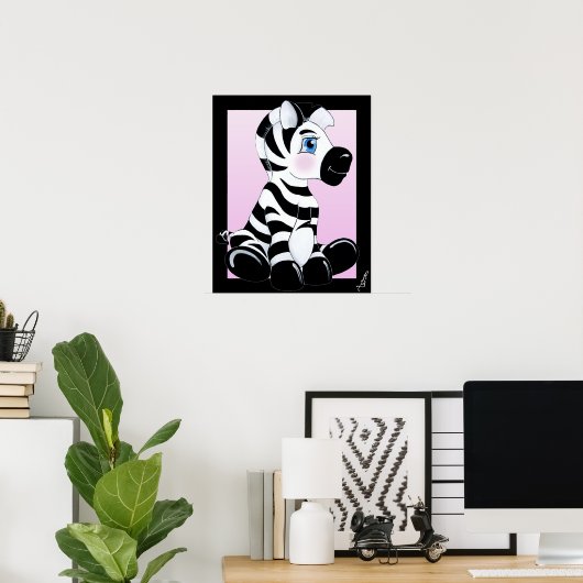 Stripes the Baby Zebra Poster (Heimbüro)