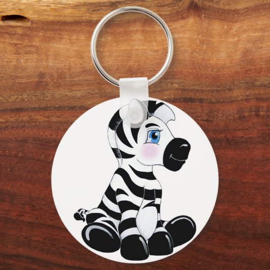 Stripes the Baby Zebra Schlüsselanhänger (Vorderseite)