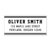 Stripes Varsity Sporty Style Name Rücksendeadresse Permastempel (Design)