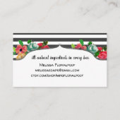 Stripes Vintage handgemachte Seifengeschäftsmit Visitenkarte (Rückseite)