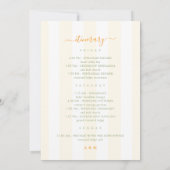 Stripes Wedding Welcome Letter Itinerary Card Einladung (Rückseite)