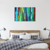 Stripesa - überzogene Canvas 36x24 Leinwanddruck (Insitu (Schlafzimmer))