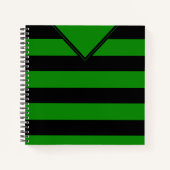 Stripesd Jersey Template Notebook Soccer Footy Notizbuch (Vorderseite)