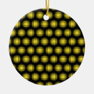 Stripey Ball Pattern Keramik Ornament