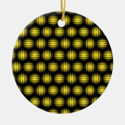 Stripey Ball Pattern Keramik Ornament (Vorne)