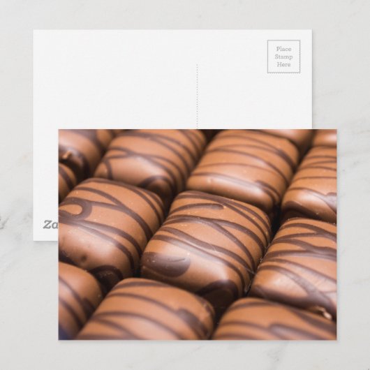 Stripey Chocolates Postkarte (Vorne/Hinten)