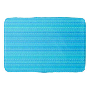 Stripey Cyan Badematte