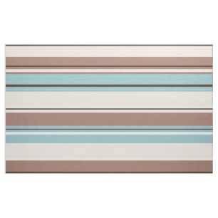 Stripey Entwurf brüniert blaue Creme u. Weiß Stoff