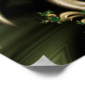 Stripey Fraktal Spiral Poster (Ecke)