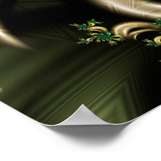 Stripey Fraktal Spiral Poster (Ecke)