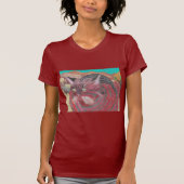Stripey Katze an Joshua-Baum T-Shirt (Vorderseite)