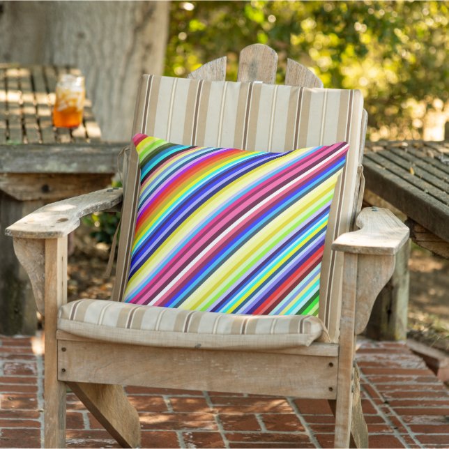 Stripey Outdoor Pillow Kissen (Stuhl )