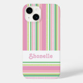 Stripey-Perlen - Pink-Name-iPhone-Gehäuse Case-Mate iPhone Hülle (Rückseite)