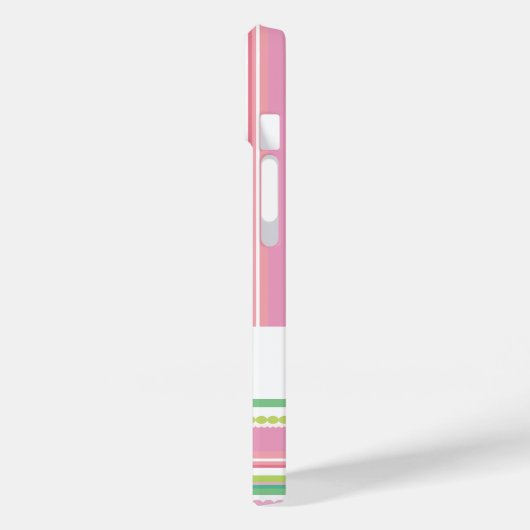 Stripey-Perlen - Pink-Name-iPhone-Gehäuse Case-Mate iPhone Hülle (Rückseite / Links)