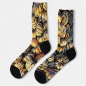 Stripey Pumpkins Cluster Socken (Linkes Detail)
