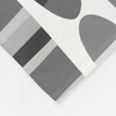 Stripey Strokes 120123 - Schwarz und Weiß Fleecedecke (Ecke)