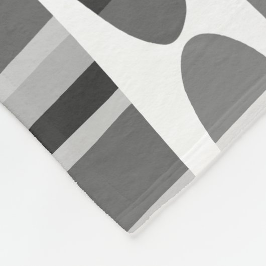 Stripey Strokes 120123 - Schwarz und Weiß Fleecedecke (Ecke)