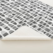 Stripey Strokes 120123 - Schwarz und Weiß Sherpadecke (3/4)