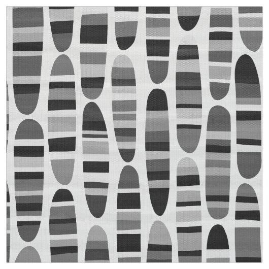 Stripey Strokes 120123 - Schwarz und Weiß Stoff (Muster)