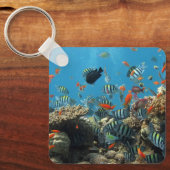 Stripey Tropical Fish Coral Chaos Schlüsselanhänger (Vorderseite)