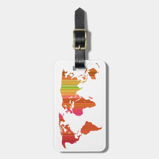 Stripey Welt Gepäckanhänger (Vorderseite vertikal)