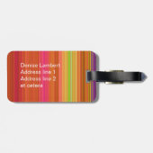 Stripey Welt Gepäckanhänger (Rückseite horizontal)