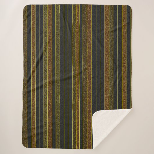 Stripey Yellow Sherpa Blanket Sherpadecke (Vorderseite)