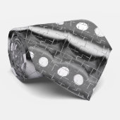 Stripige Schattierungen in Grautönen Krawatte (Gerollt)