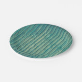 Striping Blue Lines Pappteller (Schrägansicht)