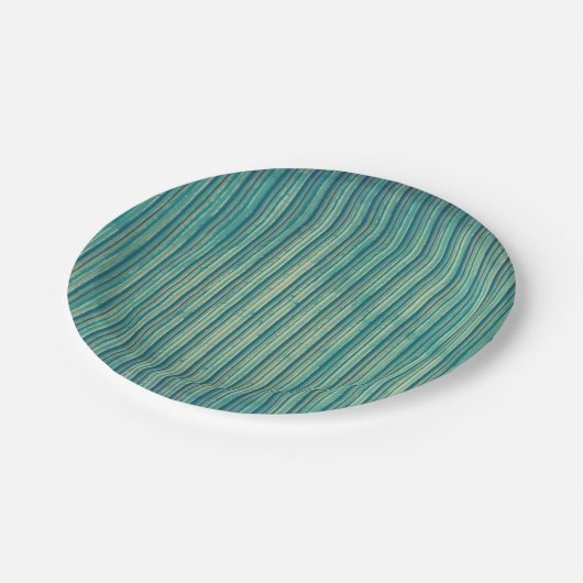 Striping Blue Lines Pappteller (Schrägansicht)