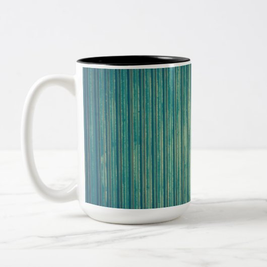 Striping Blue Lines Zweifarbige Tasse (Links)
