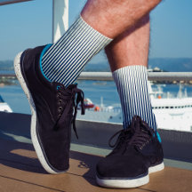 Striping Navy Blue & White Modernes Abstraktes Mus