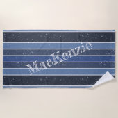 Striping Navy und Blue Strandtuch (Vorderseite)
